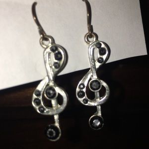 Treble clef earrings